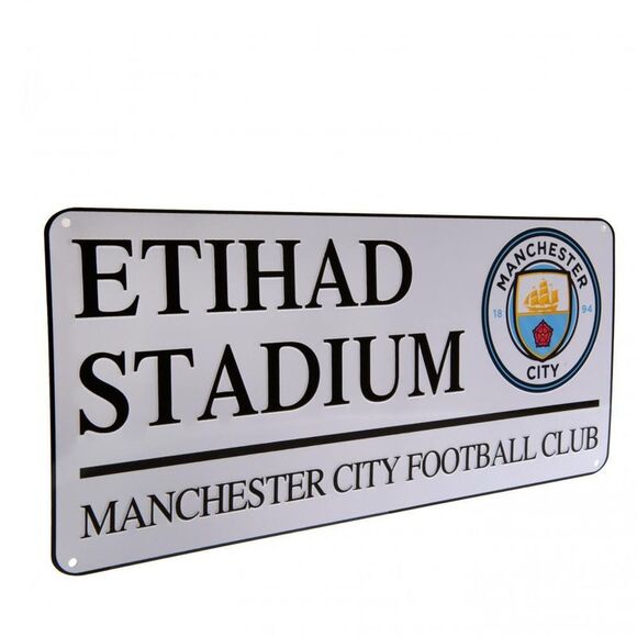 Manchester City FC Official Street Sign / White - Picture 2 of 3